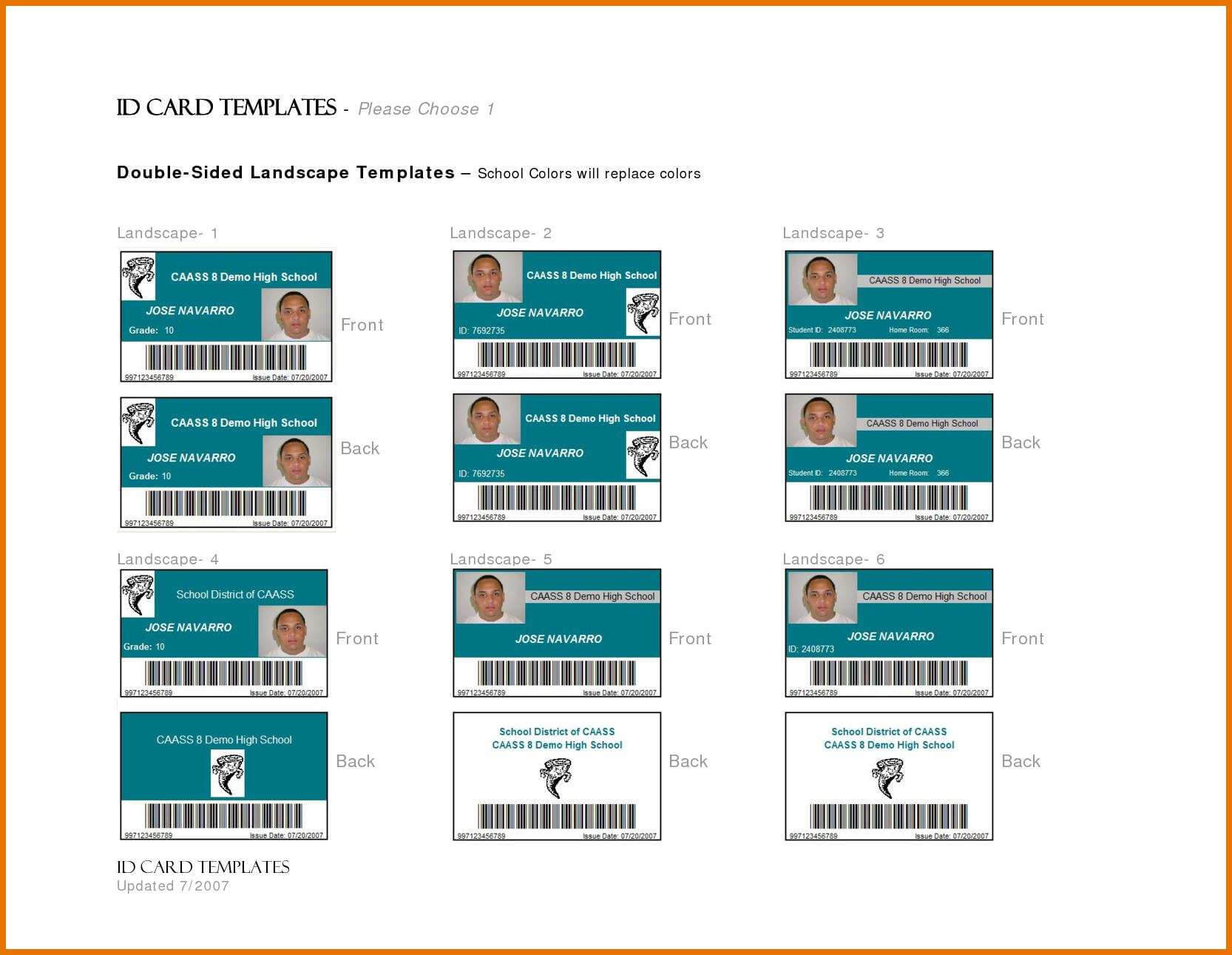 62 Creating Template For Id Cardword For Free For With Regard To Free Id Card Template Word