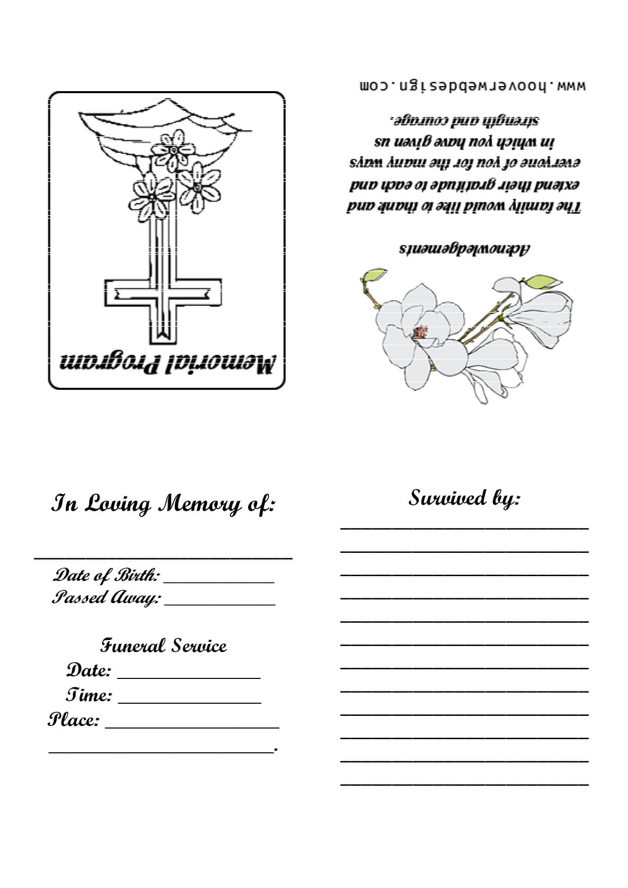 7 Best Images Of Printable Memorial Card Templates - Free Pertaining To Remembrance Cards Template Free