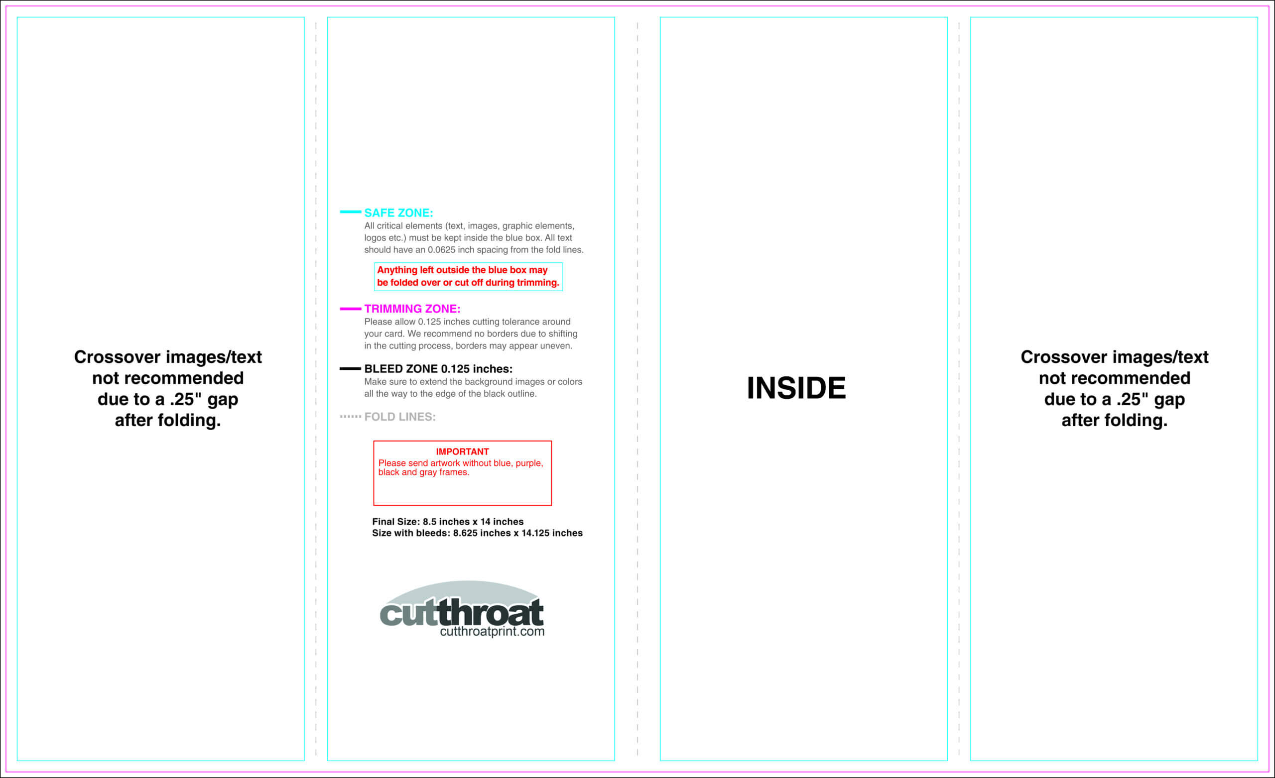 8 5 X 14 Brochure Template – Calep.midnightpig.co Throughout Z Fold Brochure Template Indesign