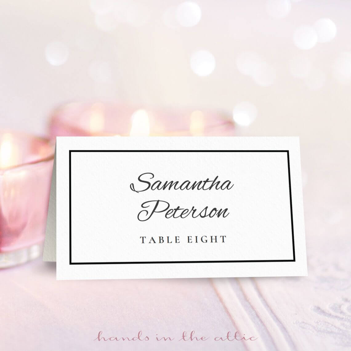 8 Free Wedding Place Card Templates For Place Card Template Free 6 Per Page