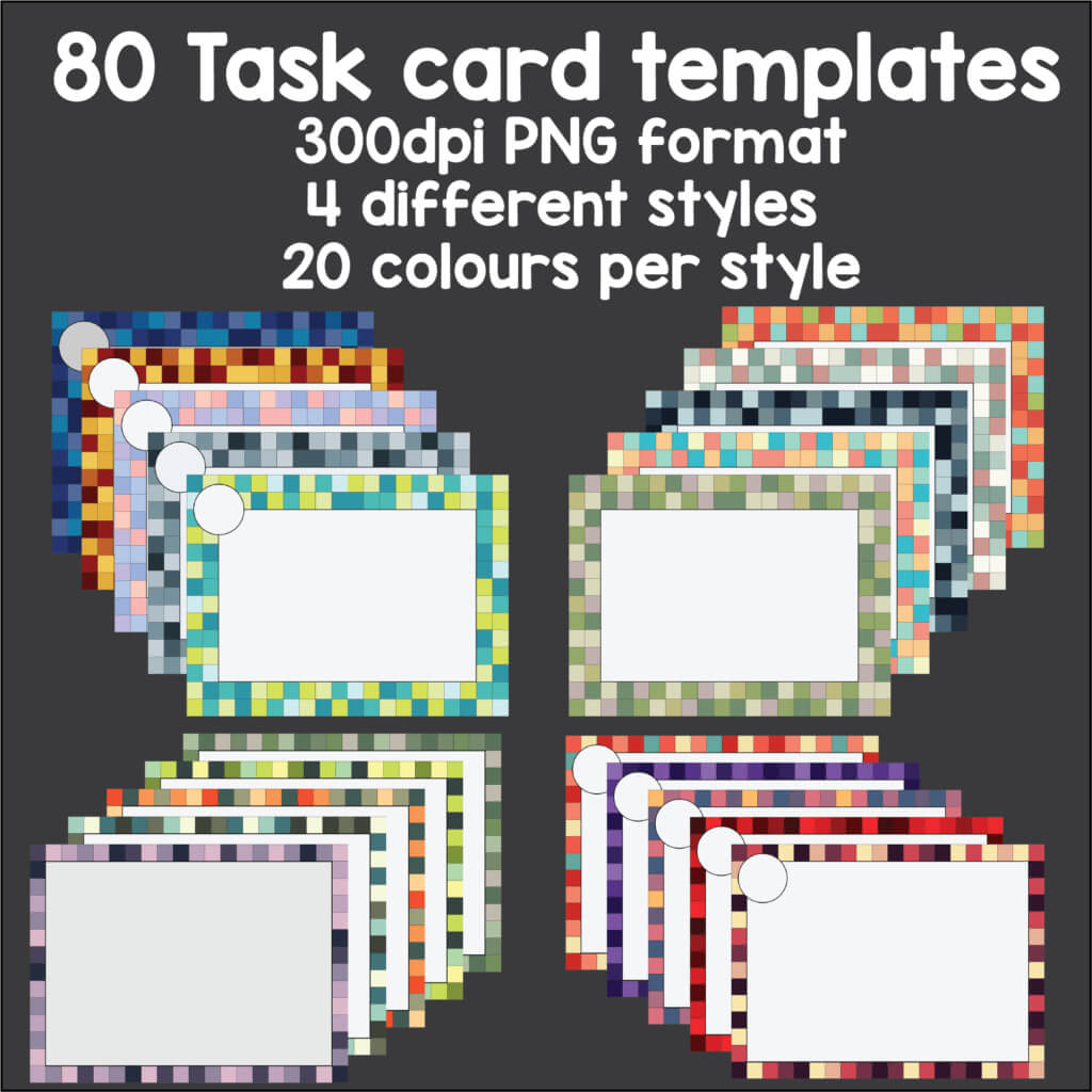 80 Task Card Templates – Teacha! Regarding Task Card Template