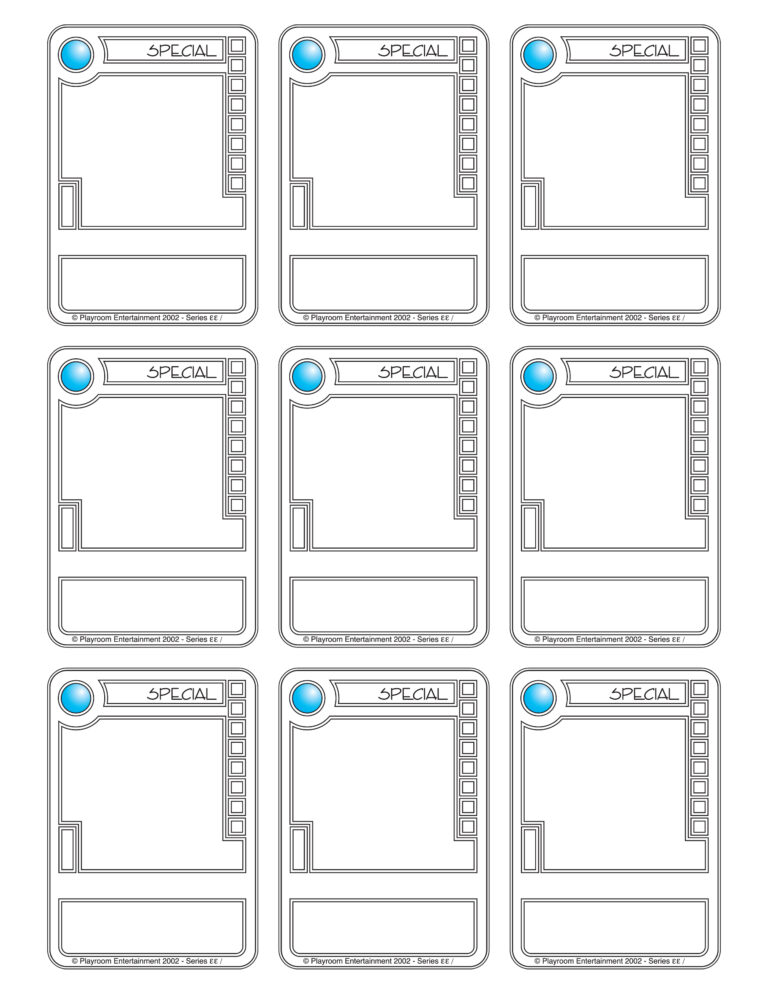 Printable Trading Card Card Stock Two Sided Trading Card Print Template