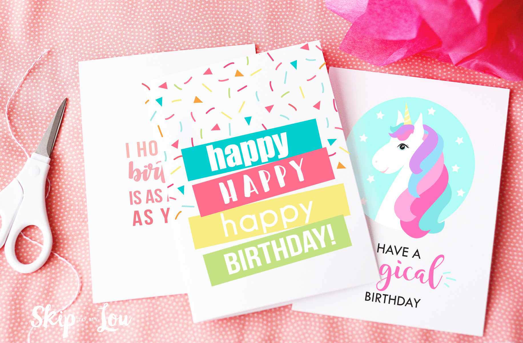 9 Free Printable Birthday Cards For Everyone Regarding Quarter Fold Birthday Card Template