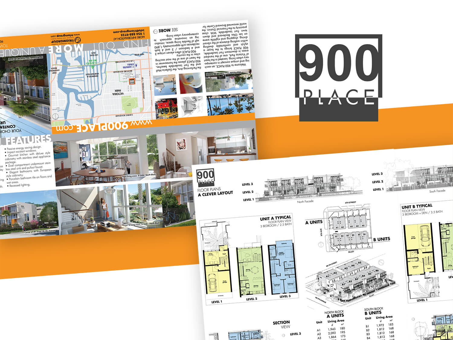 900 Place / 6 Panel Brochurevictor Suarez On Dribbble Intended For 6 Panel Brochure Template