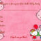 99 Creative Free Hello Kitty Thank You Card Template In Within Hello Kitty Birthday Card Template Free