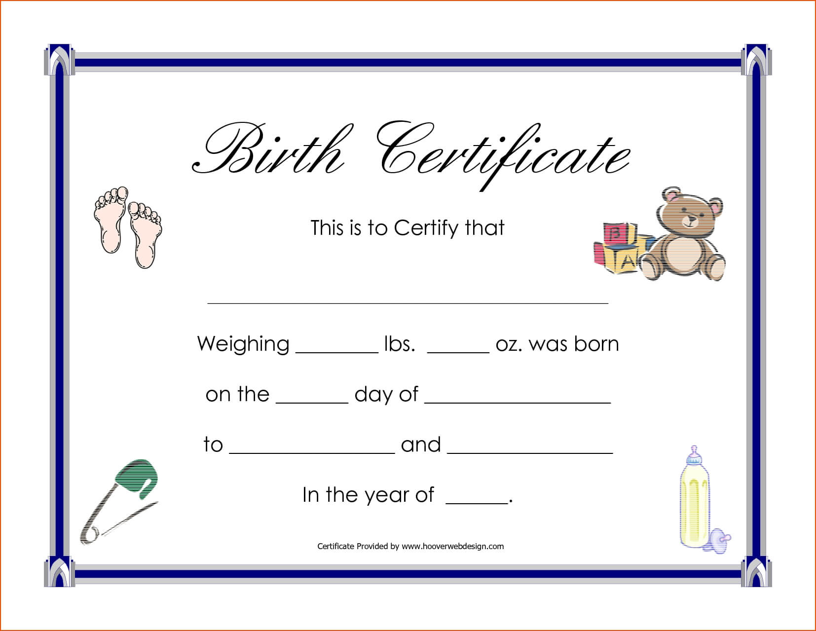 A Birth Certificate Template | Safebest.xyz In Editable Birth Certificate Template