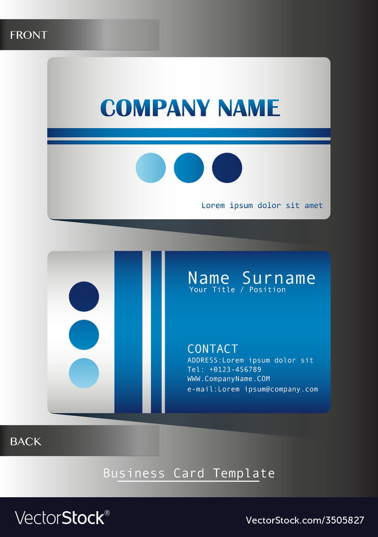 A Blue Colored Calling Card Regarding Template For Calling Card