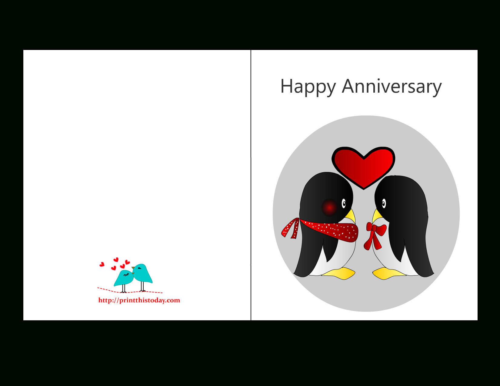 Accomplished Printable Anniversary Cards Free Online Throughout Anniversary Card Template Word