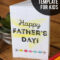 Adorable Printable Father's Day Card For Kids To Color Pertaining To Fathers Day Card Template