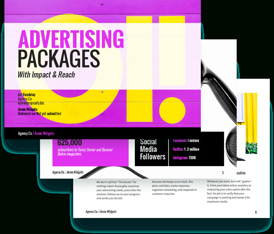 Advertising Proposal Template – Free Sample | Proposify Throughout Advertising Rate Card Template