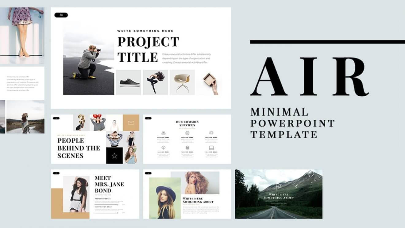 Air Free Powerpoint Template(9 Slides) – Just Free Slides Within Powerpoint Photo Slideshow Template