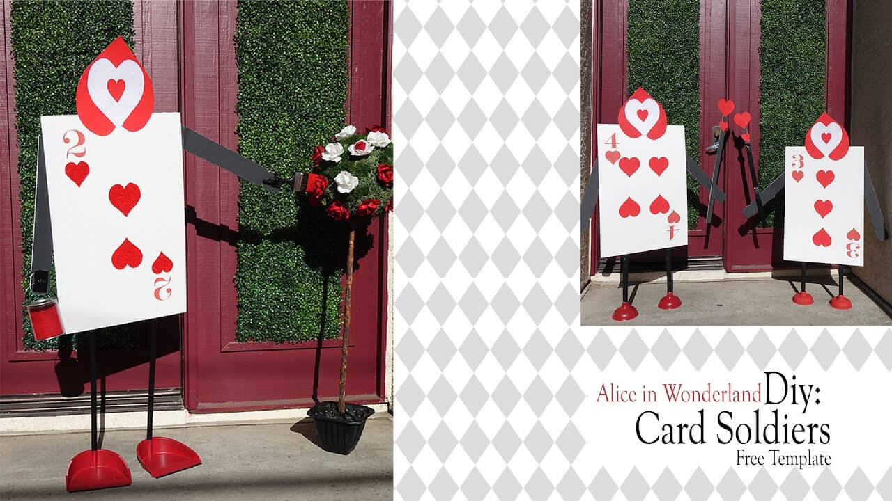 Alice In Wonderland Diy / Queen Of Heart Card Soldiers Throughout Alice In Wonderland Card Soldiers Template
