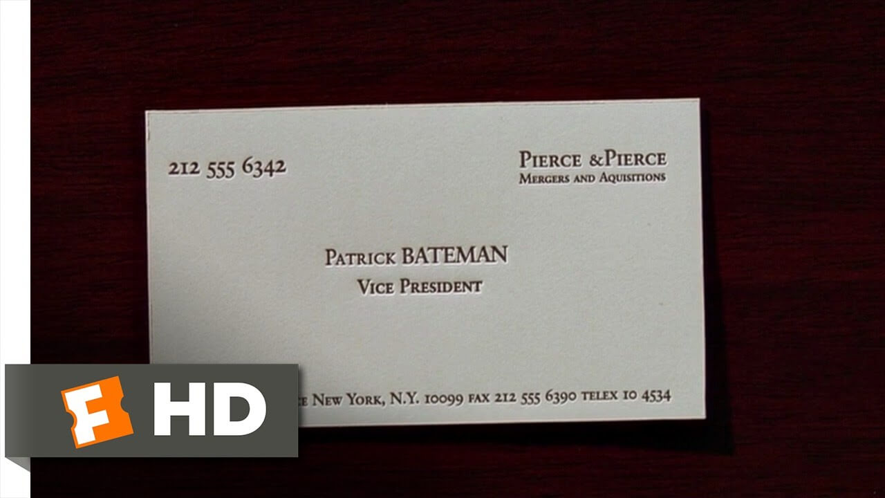 American Psycho (2/12) Movie Clip – Business Cards (2000) Hd Throughout Paul Allen Business Card Template