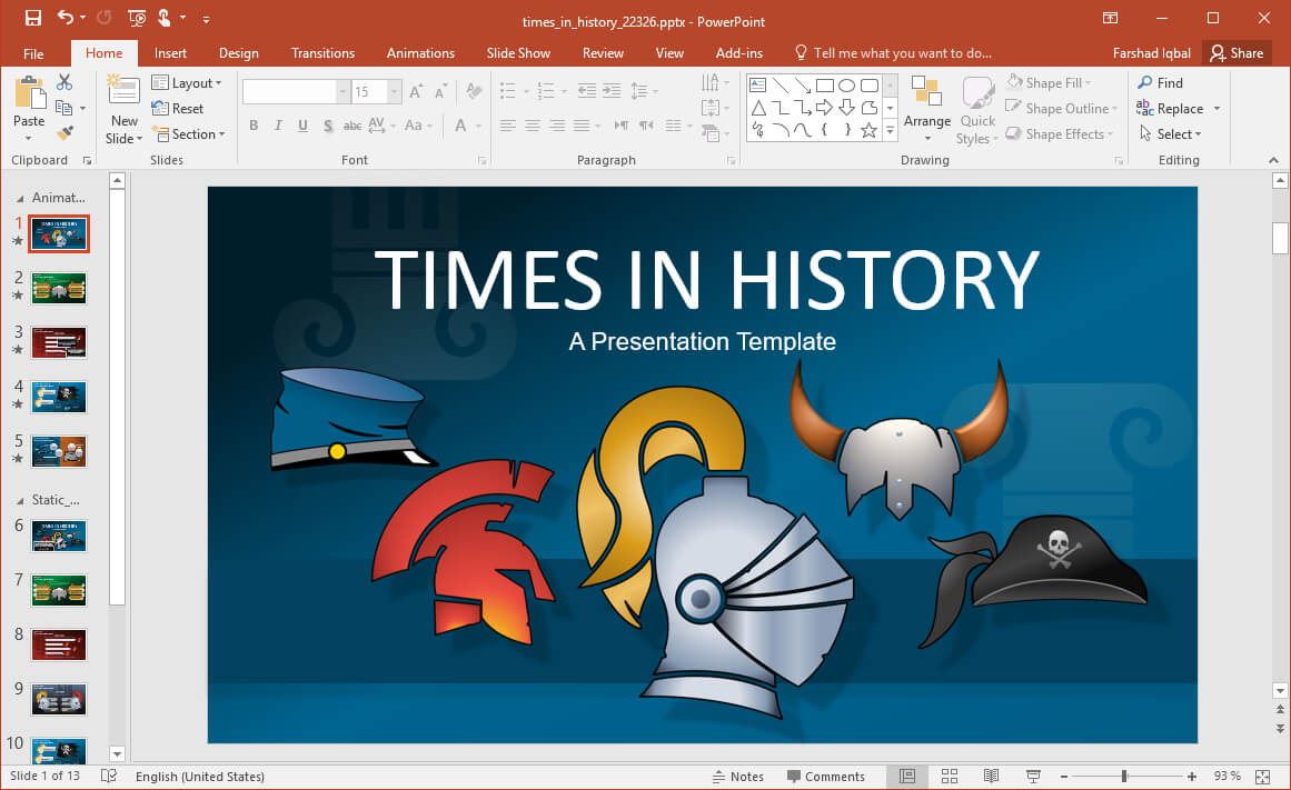 Animated History Powerpoint Template Pertaining To Replace Powerpoint Template
