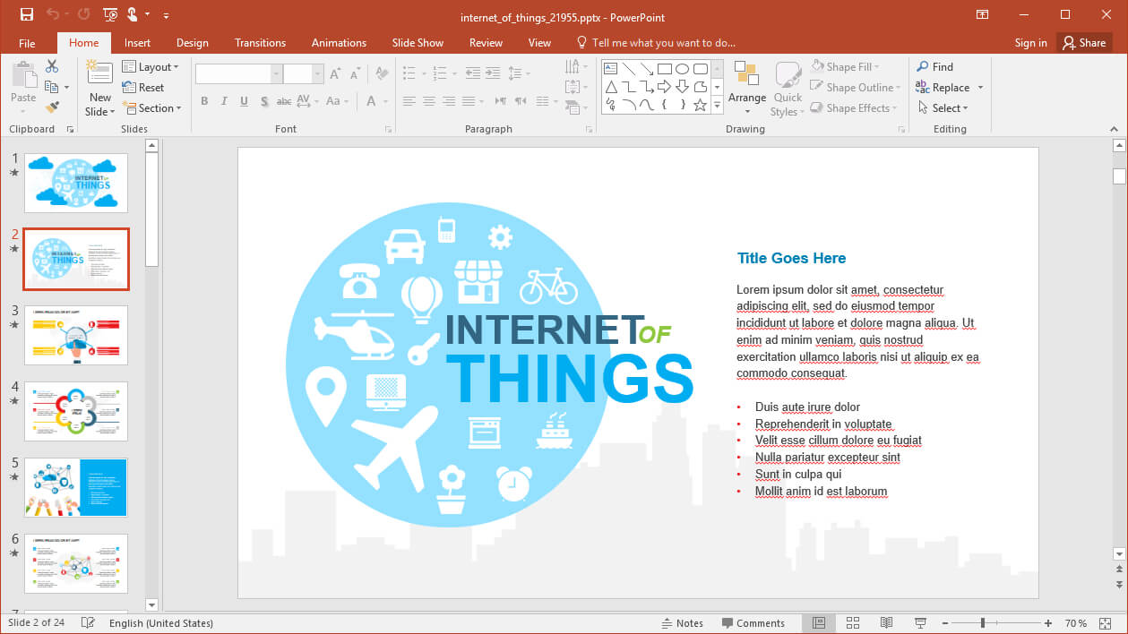 Animated Internet Of Things Template For Powerpoint With Regard To What Is Template In Powerpoint