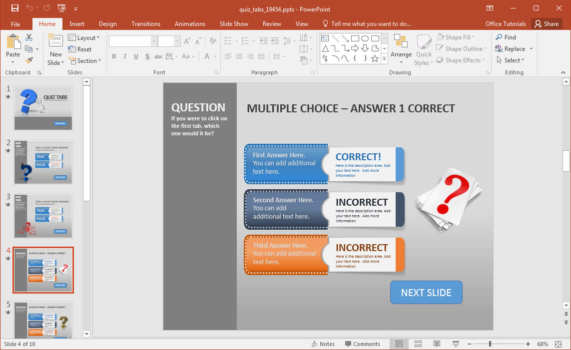 Animated Powerpoint Quiz Template For Conducting Quizzes For Powerpoint Quiz Template Free Download