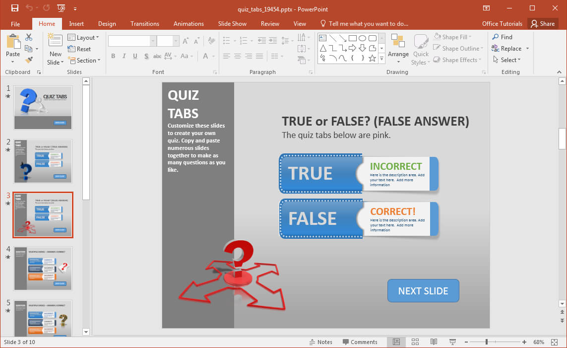 Animated Powerpoint Quiz Template For Conducting Quizzes Pertaining To Powerpoint Quiz Template Free Download