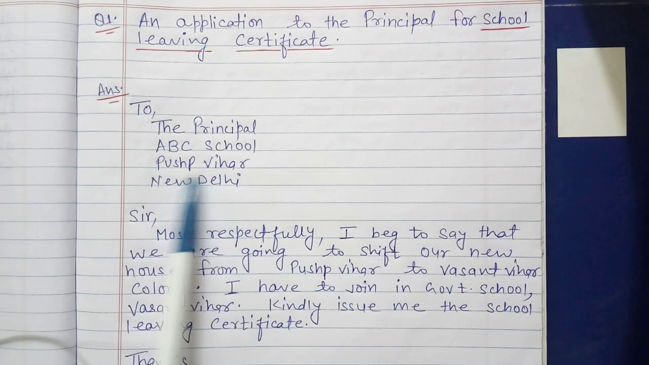Application To The Principle For School Leaving Certificate With Regard To School Leaving Certificate Template