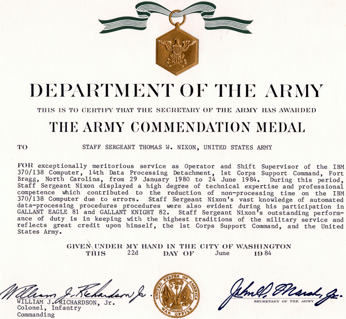 Army Commendation Medal Inside Army Certificate Of Achievement Template