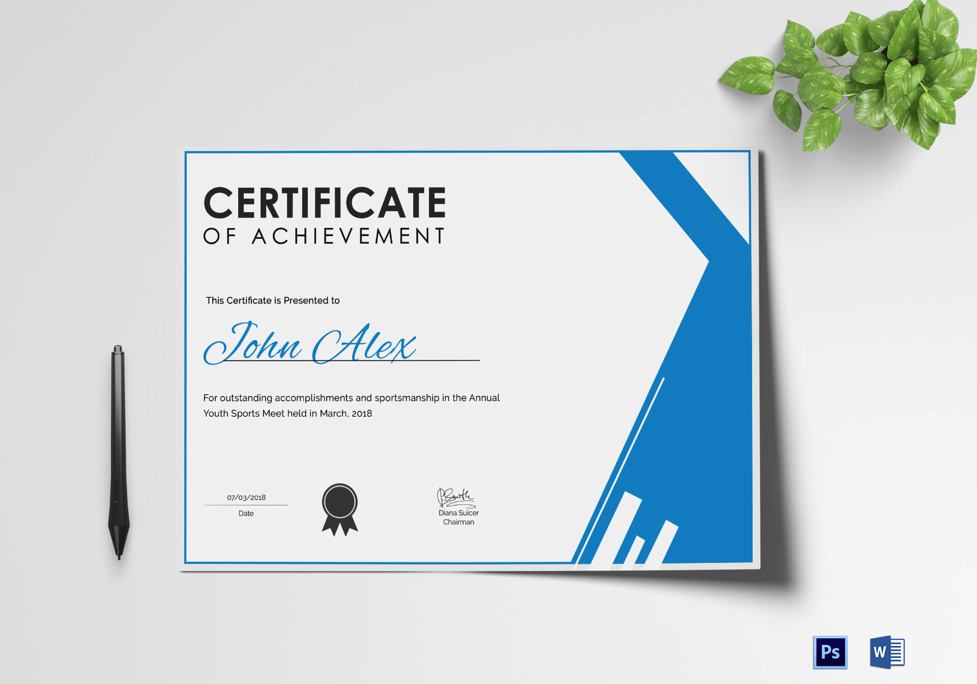 Athletic Achievement Certificate Template With Regard To Athletic Certificate Template
