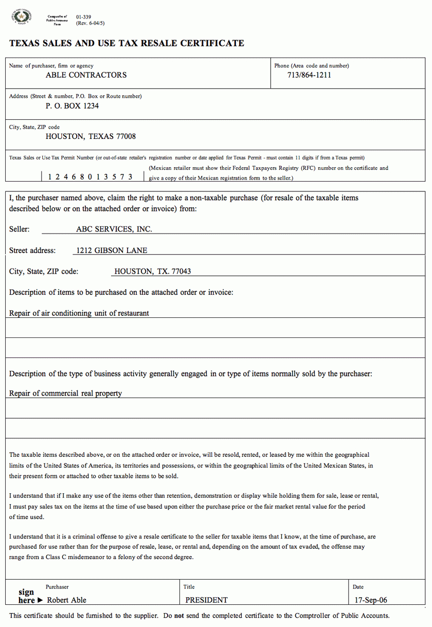 Resale Certificate Request Letter Template
