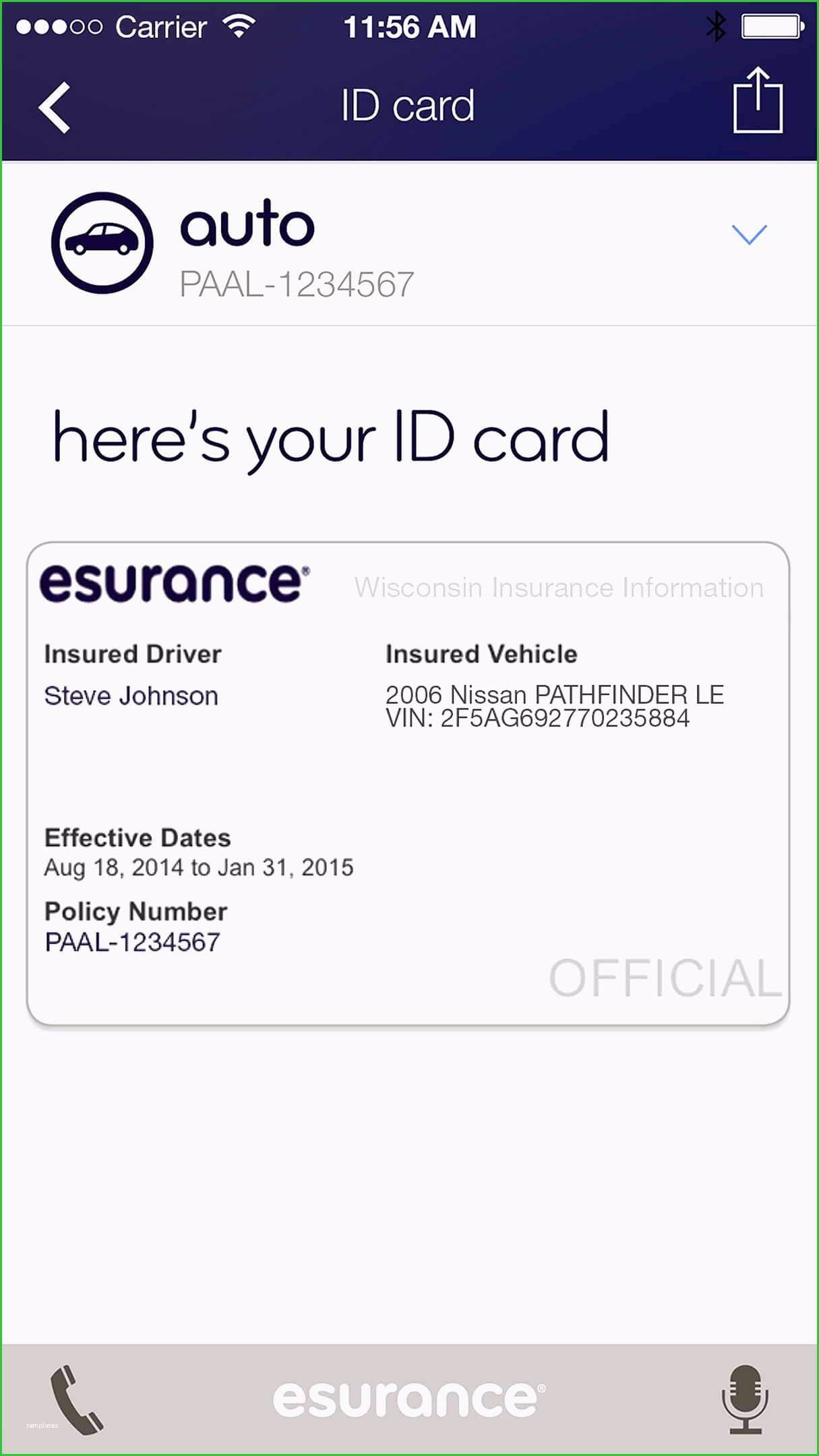 Auto Insurance Card Template Calep.midnightpig.co Inside Fake Car
