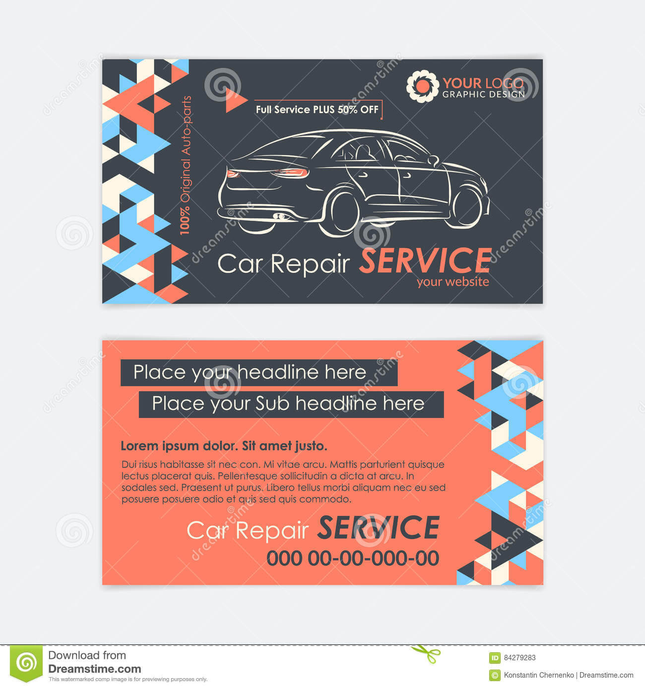 Automotive Service Business Card Template. Car Diagnostics With Regard To Transport Business Cards Templates Free