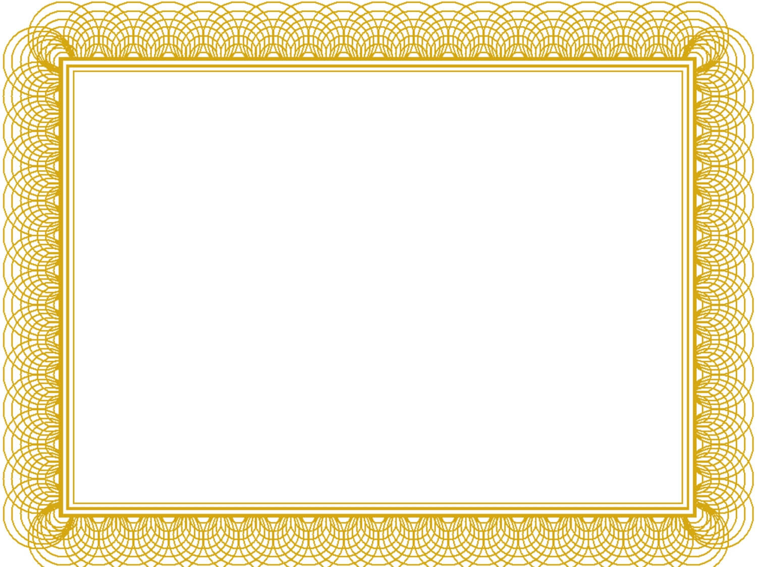 Gold Certificate Border Frame