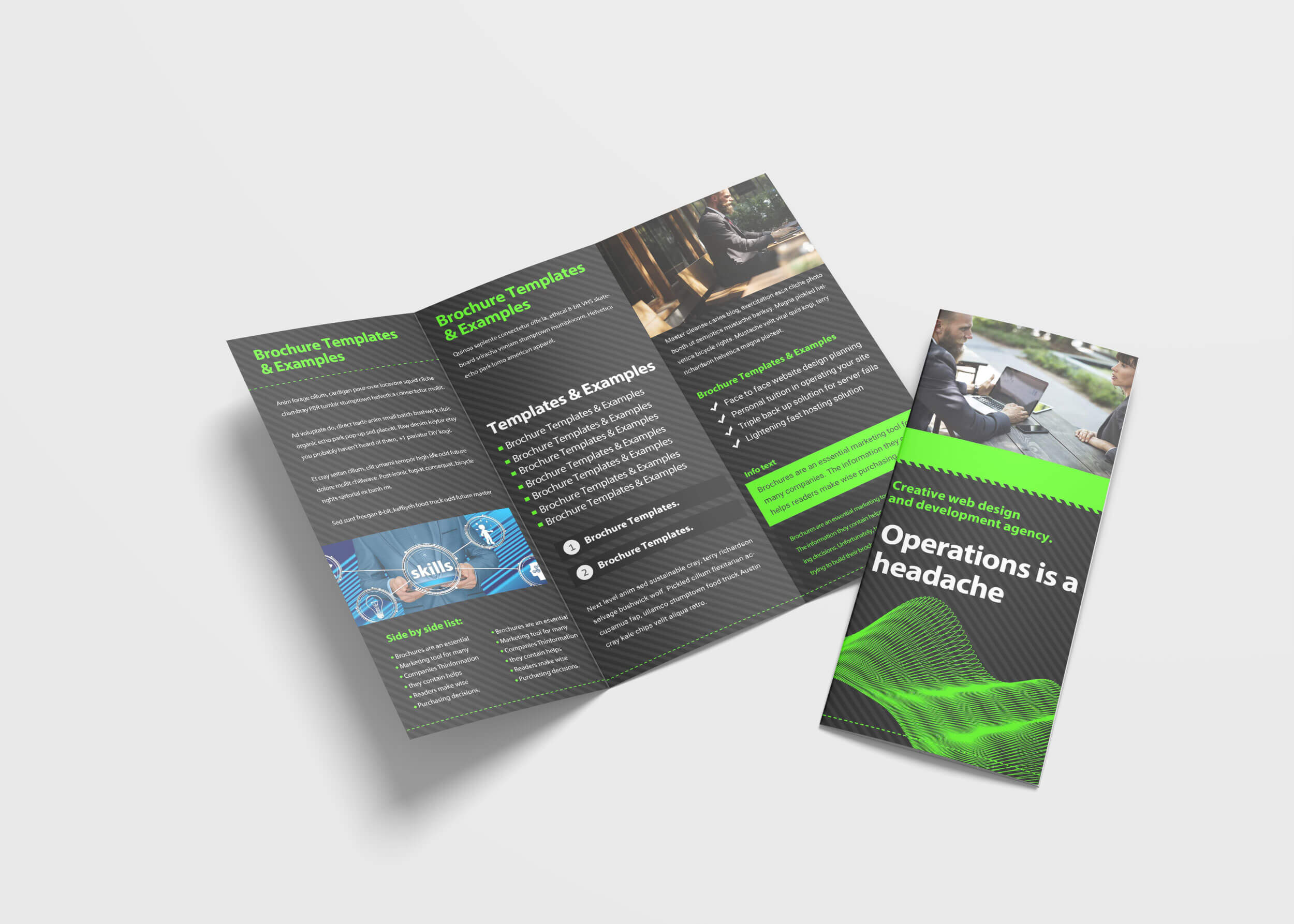 Awesome Business Tri Fold Brochure Design Template – 99Effects Intended For Pop Up Brochure Template