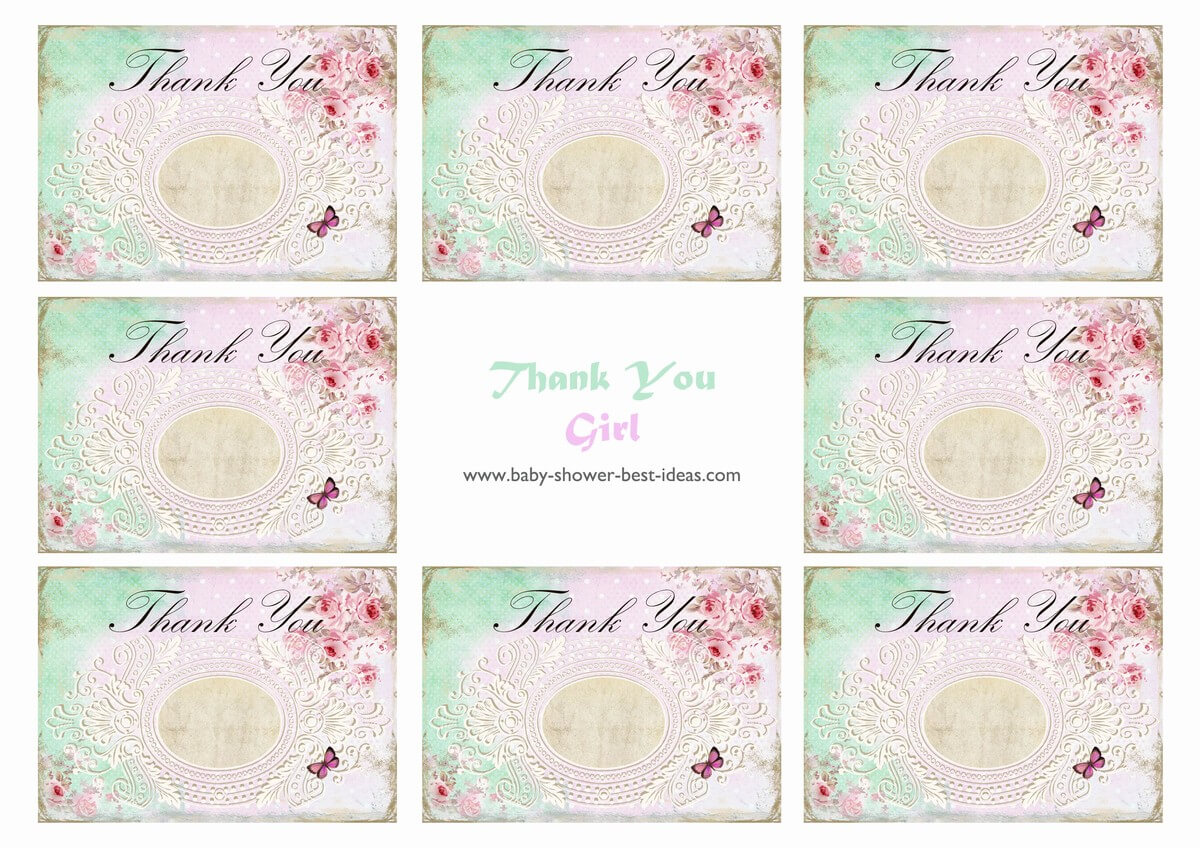 Baby Shower Thank You Cards Free Printable – Dalep Intended For Template For Baby Shower Thank You Cards