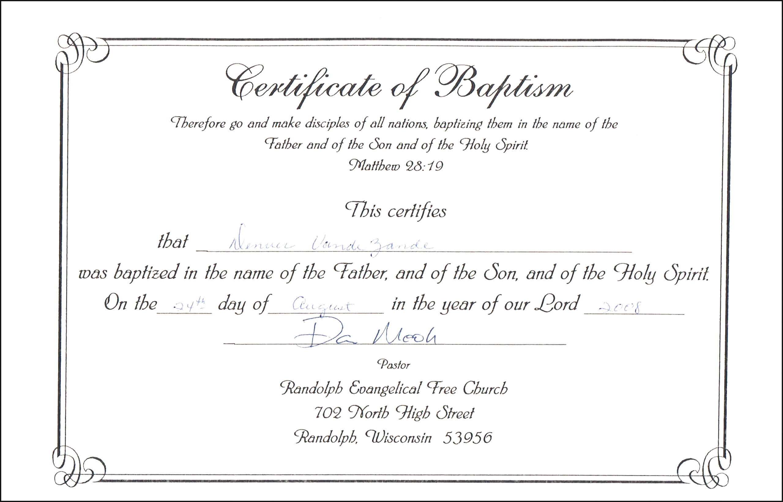Baptism Certificate Template Publisher – Calep.midnightpig.co For Roman Catholic Baptism Certificate Template