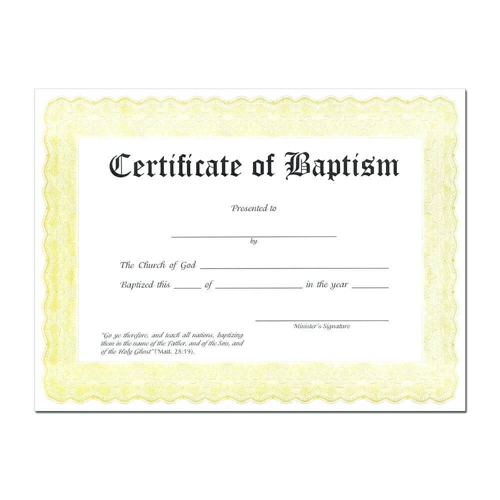 Baptism Certificate Template Word – Heartwork Intended For Baptism Certificate Template Word