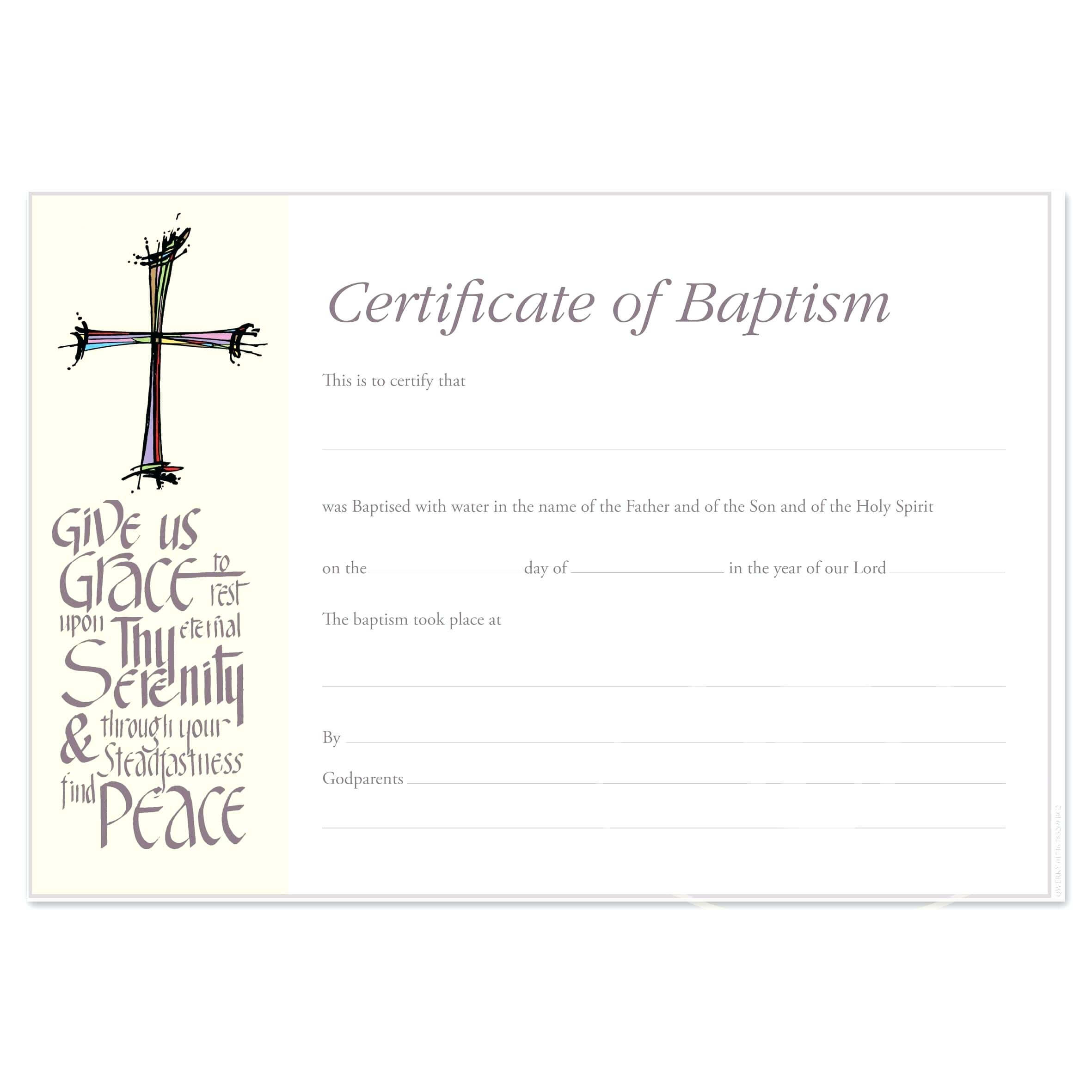 Baptism Certificate Template Word – Heartwork Within Christian Baptism Certificate Template