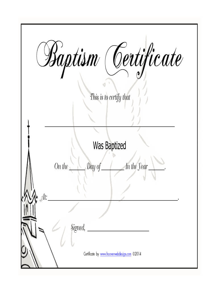 Baptism Certificates Templates – Fill Online, Printable With Regard To Baptism Certificate Template Word