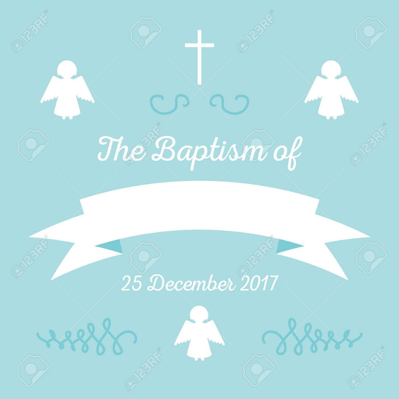 Baptism Invitation Card Template. Stock Vector Illustration For.. Intended For Free Christening Invitation Cards Templates