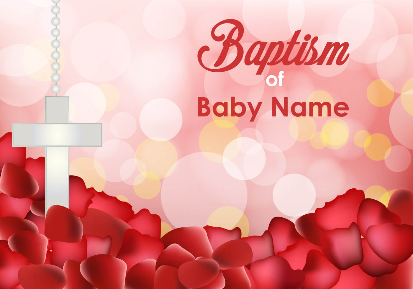 Baptism Invitation Templates – Download Free Vectors With Regard To Free Christening Invitation Cards Templates
