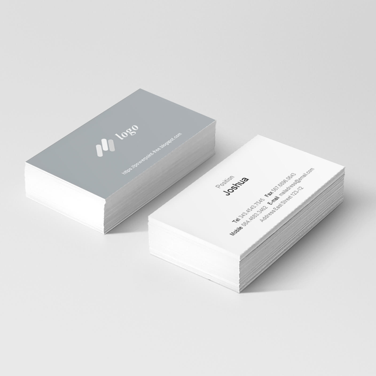 Basic Business Card Powerpoint Templates - Powerpoint Free Pertaining To Business Card Template Powerpoint Free
