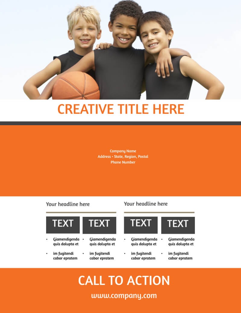 Basketball Camp Flyer Template For Basketball Camp Brochure Template