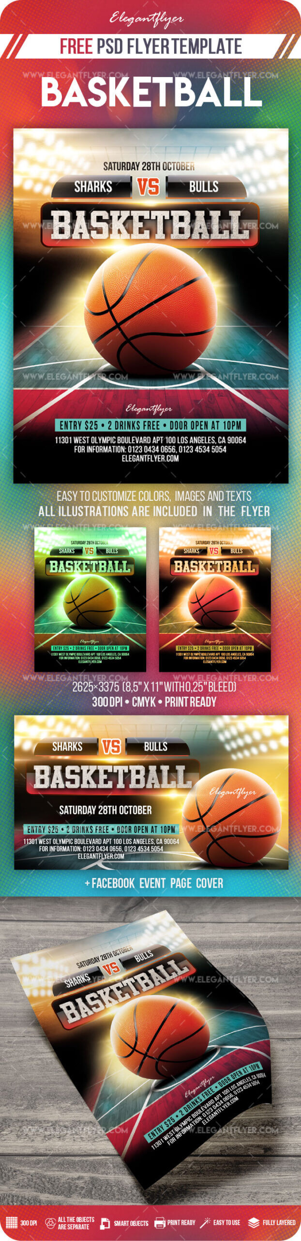 Basketball – Free Flyer Psd Template Throughout Basketball Camp Brochure Template