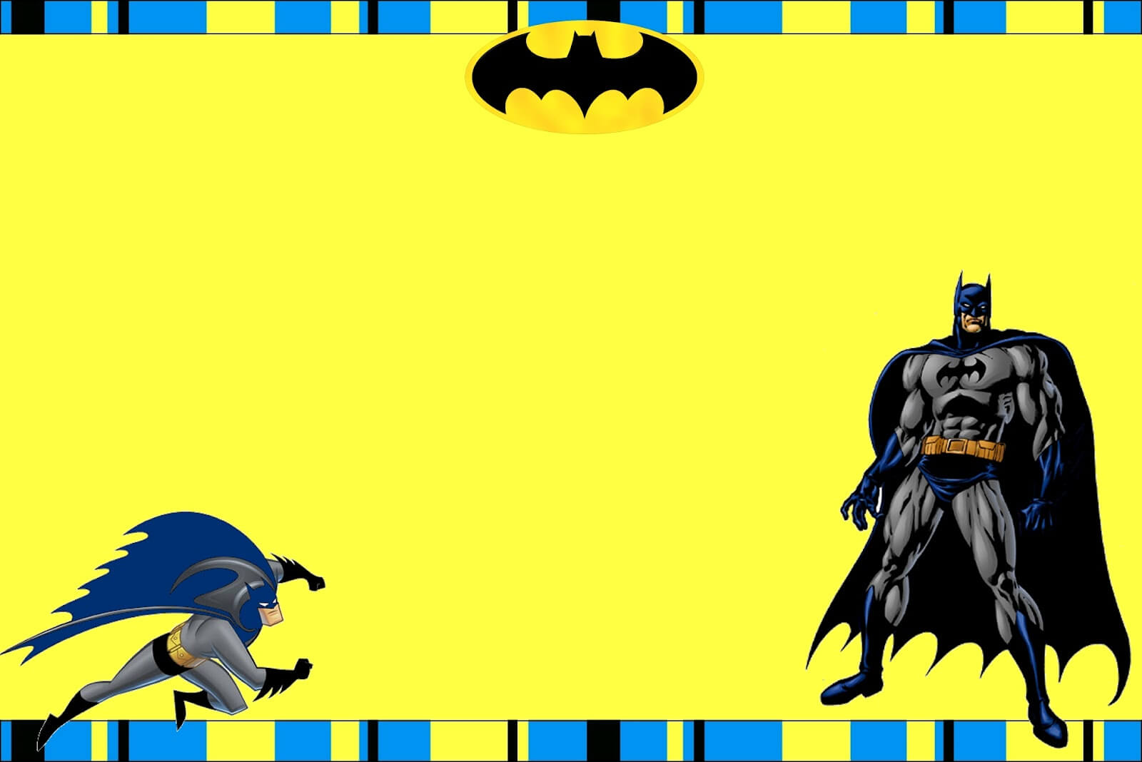 Batman Invitation Template Throughout Batman Birthday Card Template