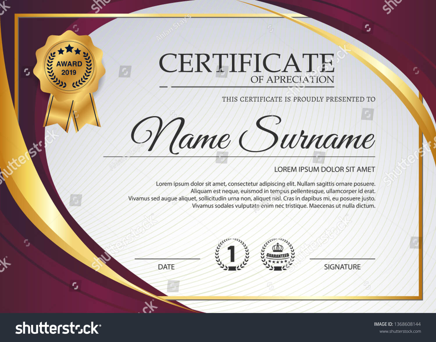 Beautiful Certificate Template Design Best Award | Abstract Throughout Beautiful Certificate Templates