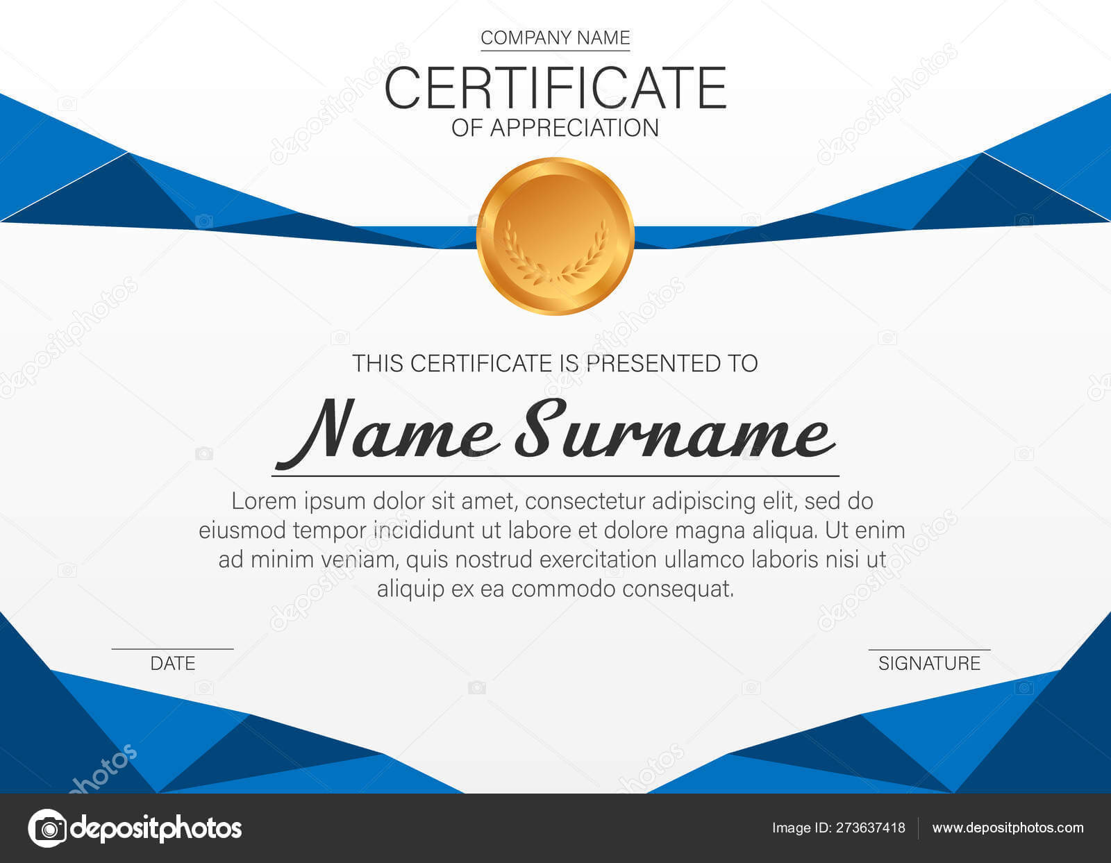 Beautiful Certificate Template Vector Design Award Diploma Pertaining To Beautiful Certificate Templates