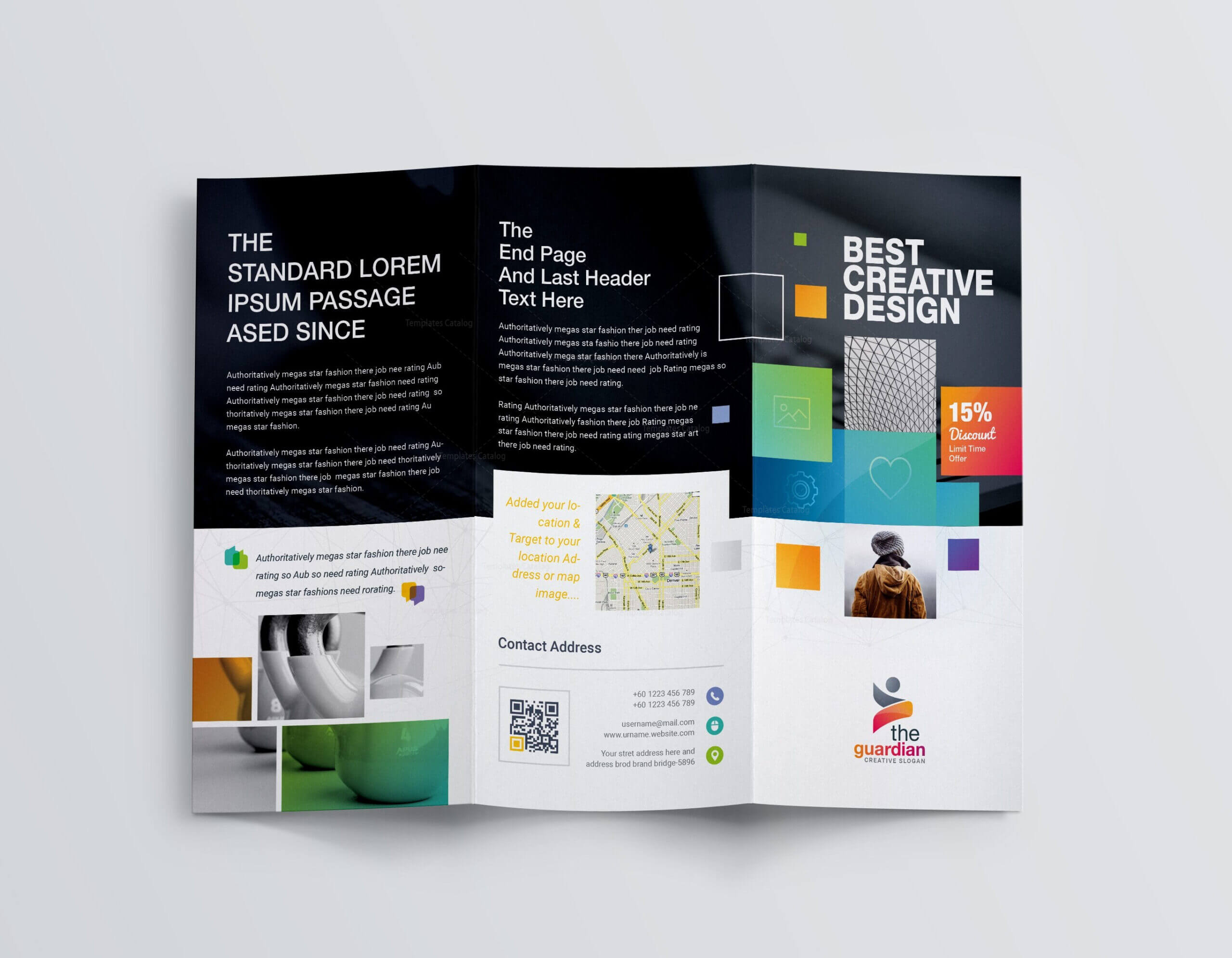 Best Creative Corporate Tri Fold Brochure Template 001211 With Regard To 3 Fold Brochure Template Psd