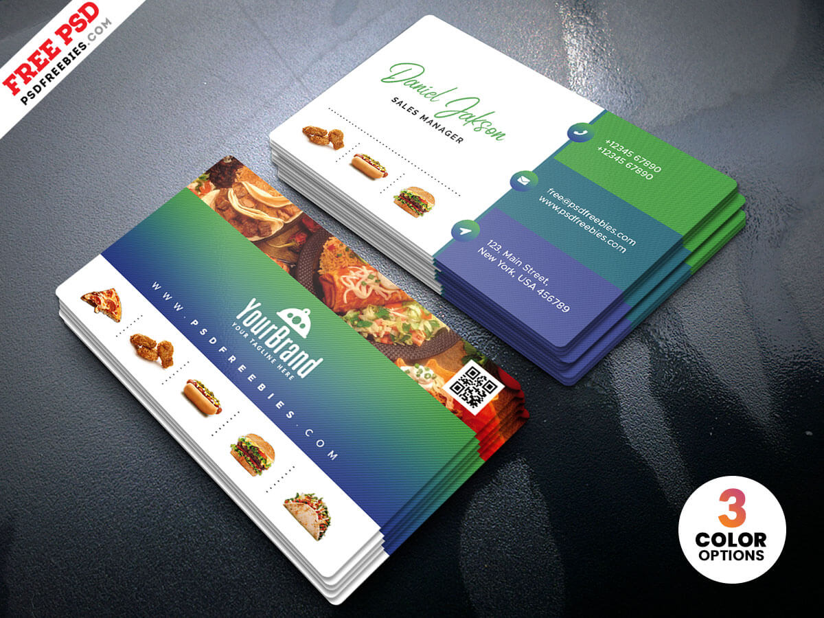 Best Restaurant Business Card Psd | Psdfreebies Intended For Restaurant Business Cards Templates Free