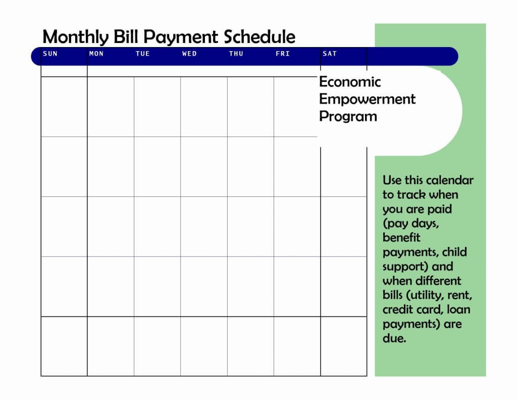 Bill Pay Spreadsheet Excel Awesome Payment Calendar Schedule Inside Credit Card Payment Plan Template
