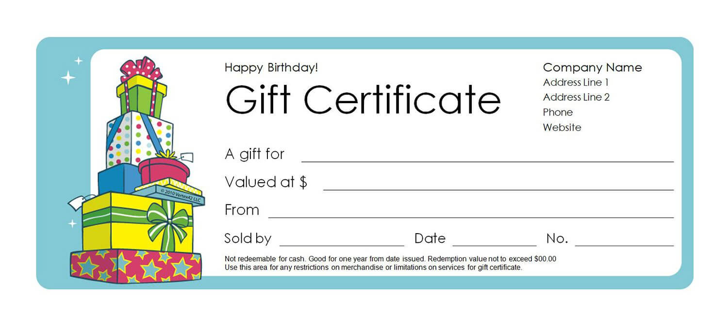 Birthday Gift Certificate Template – Dalep.midnightpig.co Pertaining To Gymnastics Certificate Template