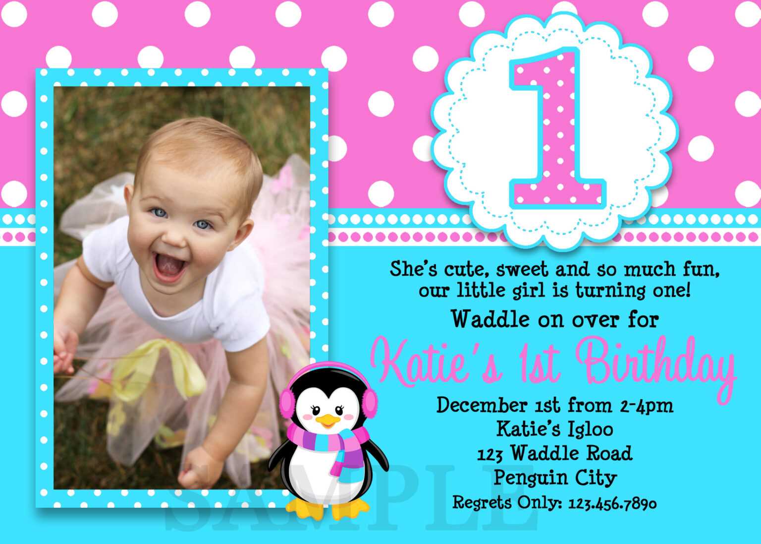 Birthday Invitations 1St Birthday Invitations Girl Free Within First 