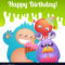 Birthday Monsters Card Throughout Monster High Birthday Card Template