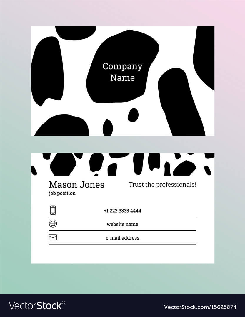 Black And White Business Card Template In Black And White Business Cards Templates Free