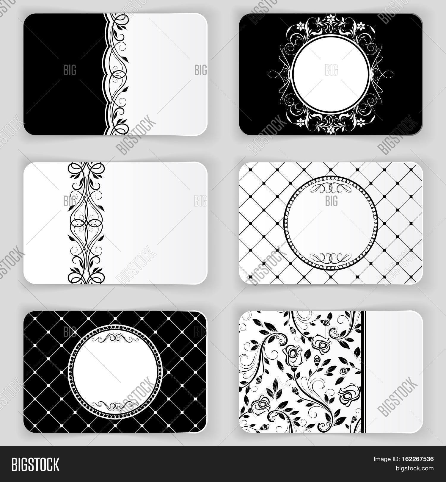 Black White Vintage Image & Photo (Free Trial) | Bigstock With Regard To Black And White Business Cards Templates Free